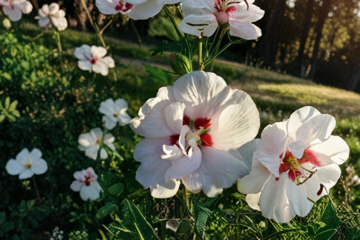 Rose of Sharon Hibiscus syriacus - Double White 3 Gal Live Plant
