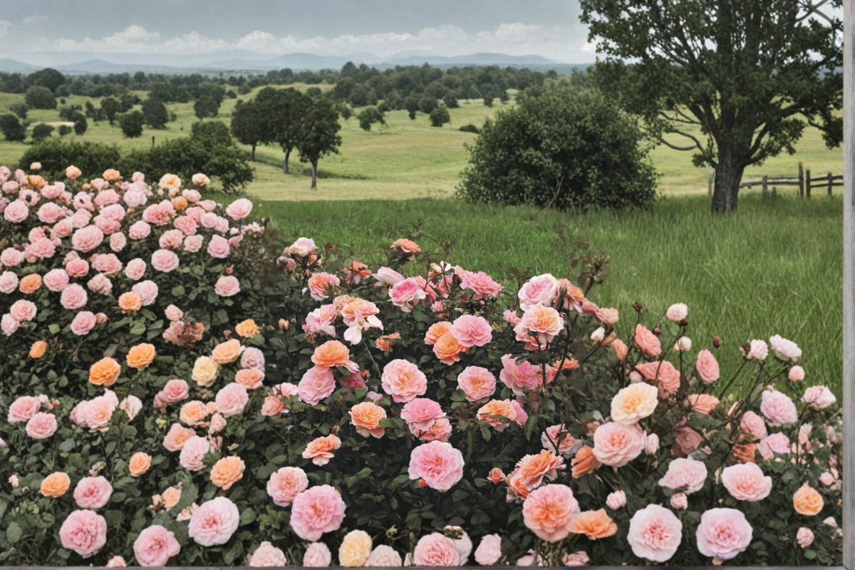 Apricot Drift Groundcover Rose 3 Gal Live Plant