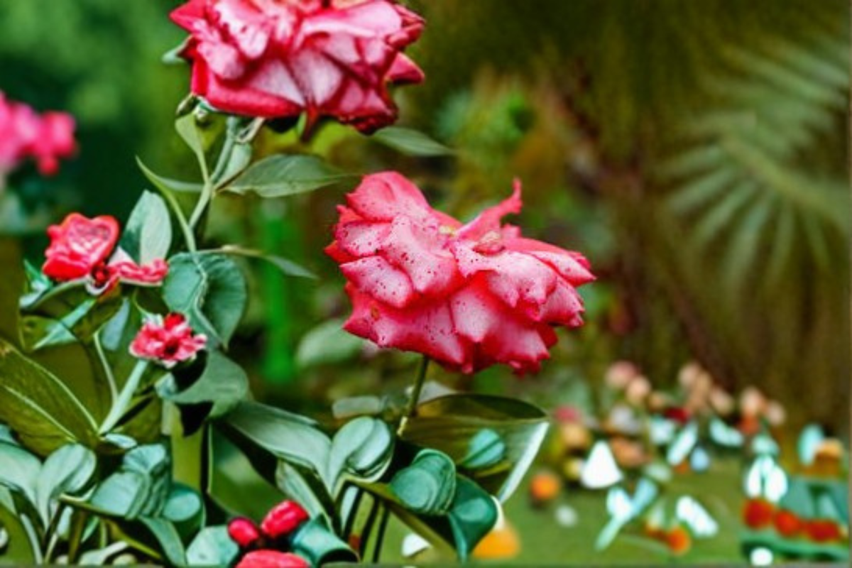 Impatient Floribunda Rose Bush 3 Gal Live Plant – Orange Red Blooms