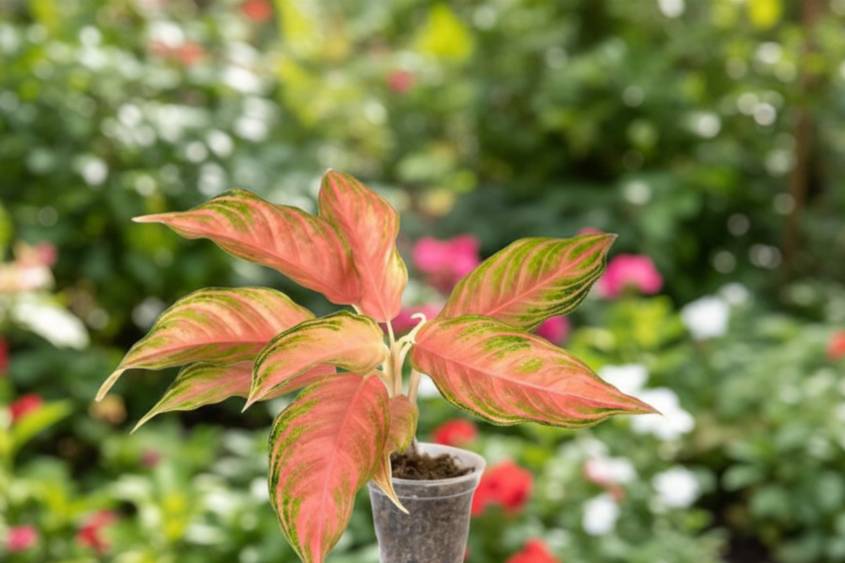 Aglaonema Panama Pink Live Plant 4-Inch Pot | Chinese Evergreen Indoor Houseplant