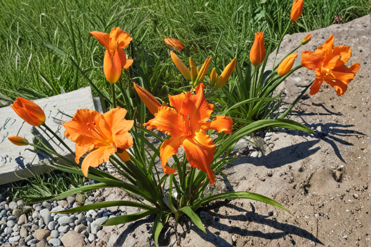 Daylily Primal Scream Bare Root Plants - 3 Bright Orange Hemerocallis