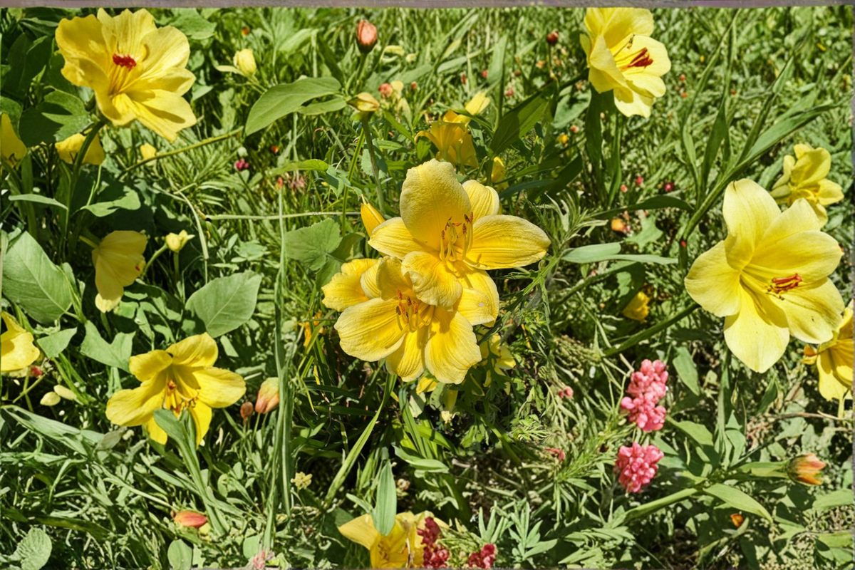 Daylily Raindrop Bare Root Plants | 3-Pack Hemerocallis Perennial
