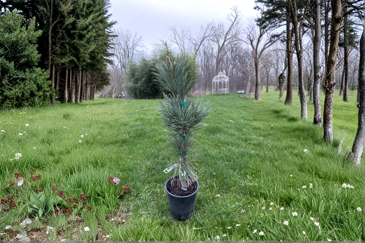 Glauca Reflexa Limber Pine (Pinus flexilis ‘Glauca Reflexa’) - 12 Inch Live Plant in 1 Gallon Pot