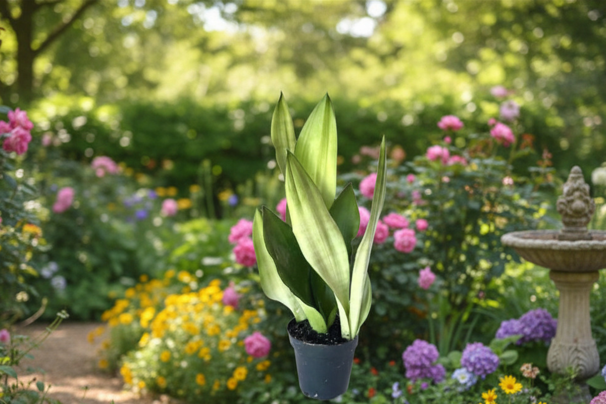 Moonshine Snake Plant - Rooted Sansevieria Moonshine Cutting, Easy Care