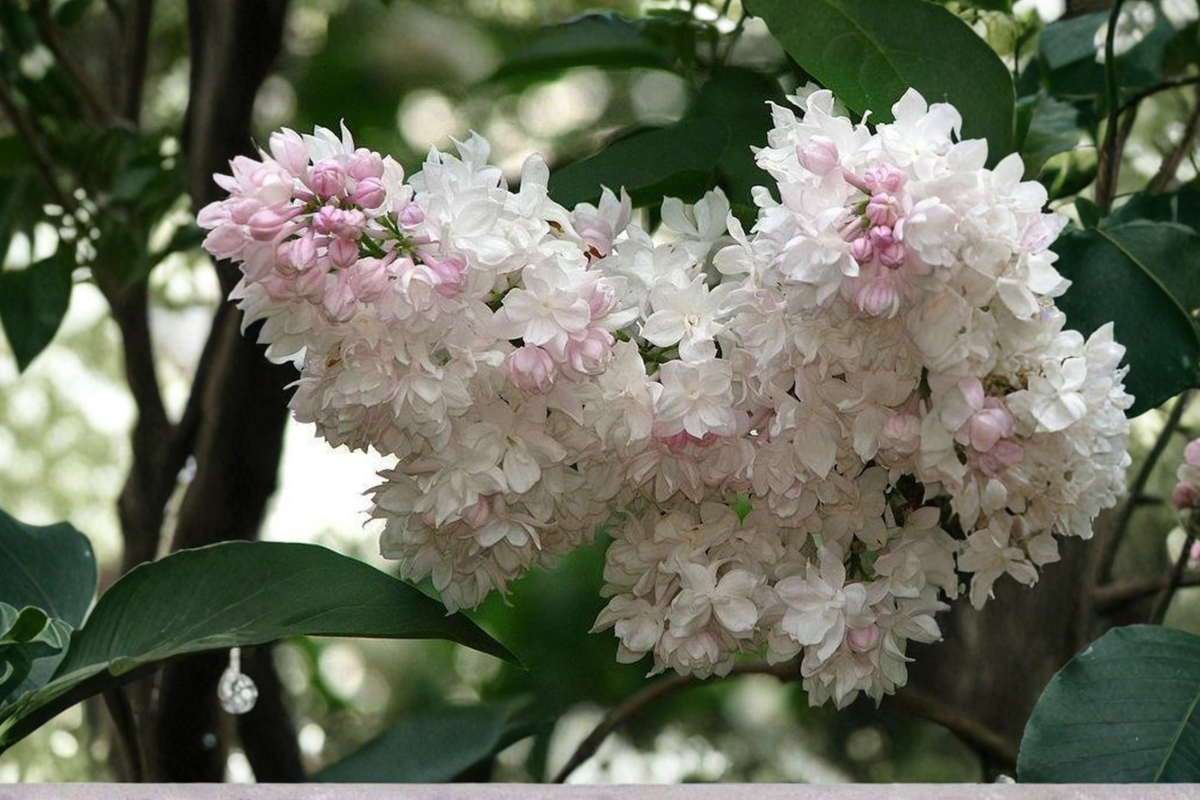Beauty of Moscow Lilac (Syringa vulgaris ‘Krasavitsa Moskvy’) 4" Pot – Fragrant Pink to Creamy White Blooming Shrub