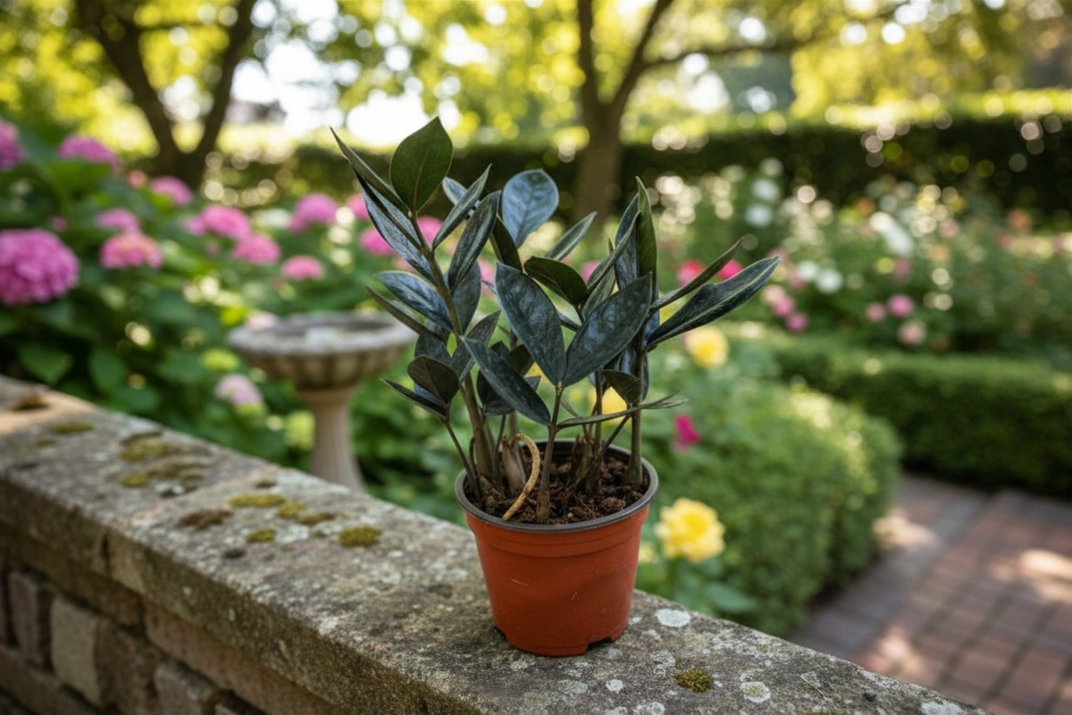 Black Queen ZZ Plant - 4 Inch Fully Rooted Live Plant Zamioculcas zamiifolia (Zamioculcas) Indoor Tropical