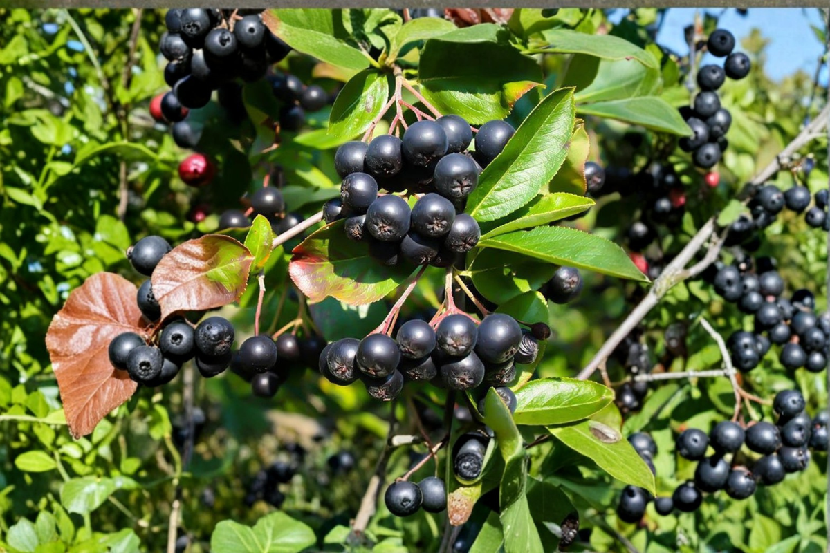 Nero Aronia Berry Bush Live Plant | Black Chokeberry Shrub, Self-Fertile, 3–4 ft, Cold Hardy