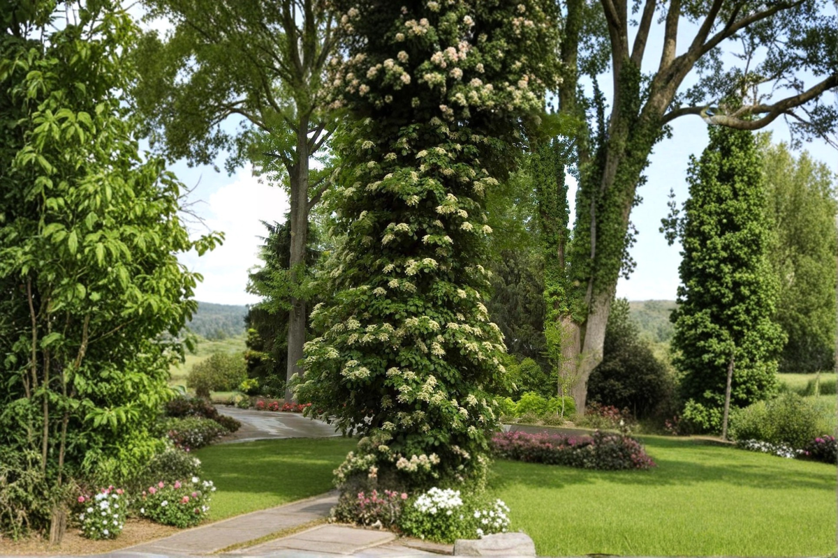 Climbing Hydrangea 1 Gallon Live Plant – Hydrangea anomala subsp. petiolaris Vine for Shade