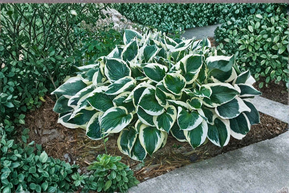 Minuteman Hosta Live Plant - 3-Inch Pot, Variegated Shade Perennial