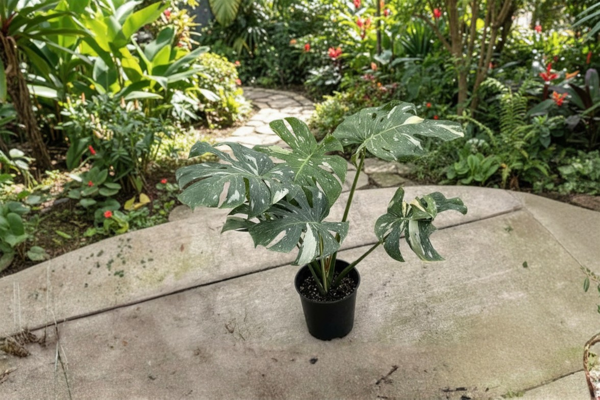 Monstera Thai Constellation Starter Plant – Fully Rooted 2-Inch Pot