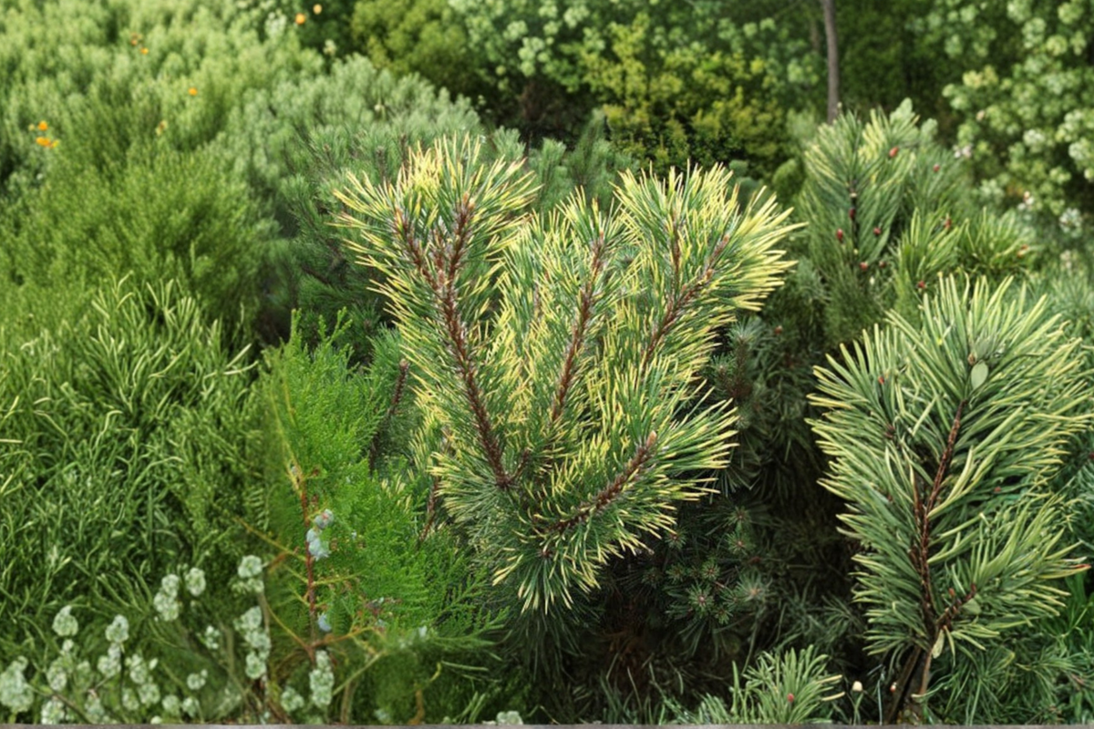 Chameleon Mugo Pine Pinus mugo ‘Chameleon’ – 12-Inch Live Plant in 1-Gallon Pot