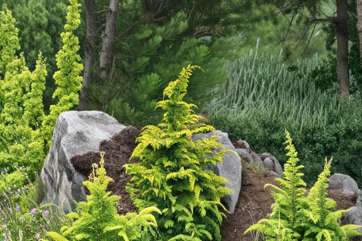 Hinoki Cypress Well’s Special (Chamaecyparis obtusa) 10" Live Plant in 1 gal Pot