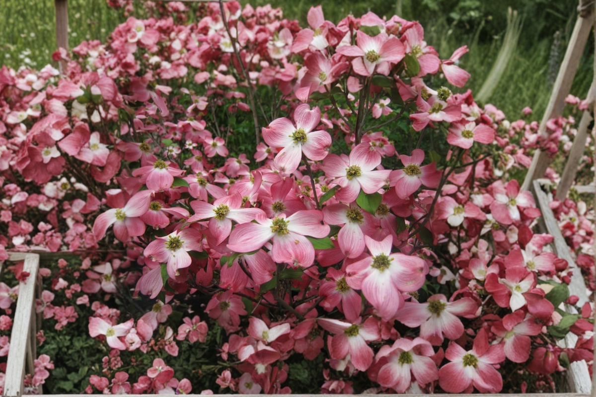 Cherokee Chief Dogwood (Cornus florida) 1 Gal Live Plant - Red Spring Blooms