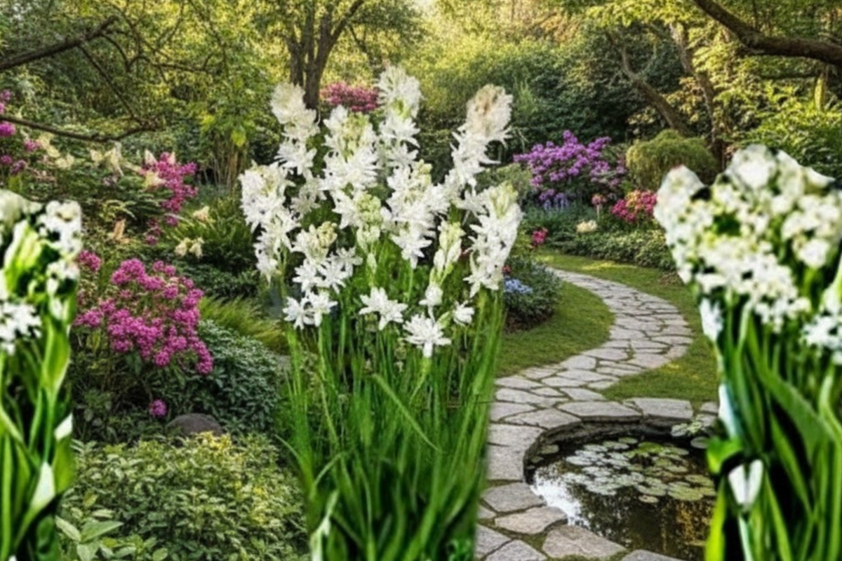 Single Tuberose Bulbs - 6 Large Bulbs, White Flowers, Agave amica (Polianthes tuberosa) Rajanigandha