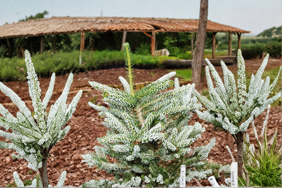 Frosty Korean Fir (Abies koreana ‘Frosty’) - 1 Gallon Pot Live Plant