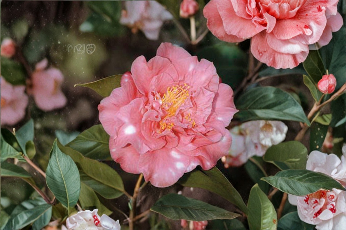Betty Sheffield Camellia japonica – 1 Gallon Live Plant | Pink & White Variegated Blooms