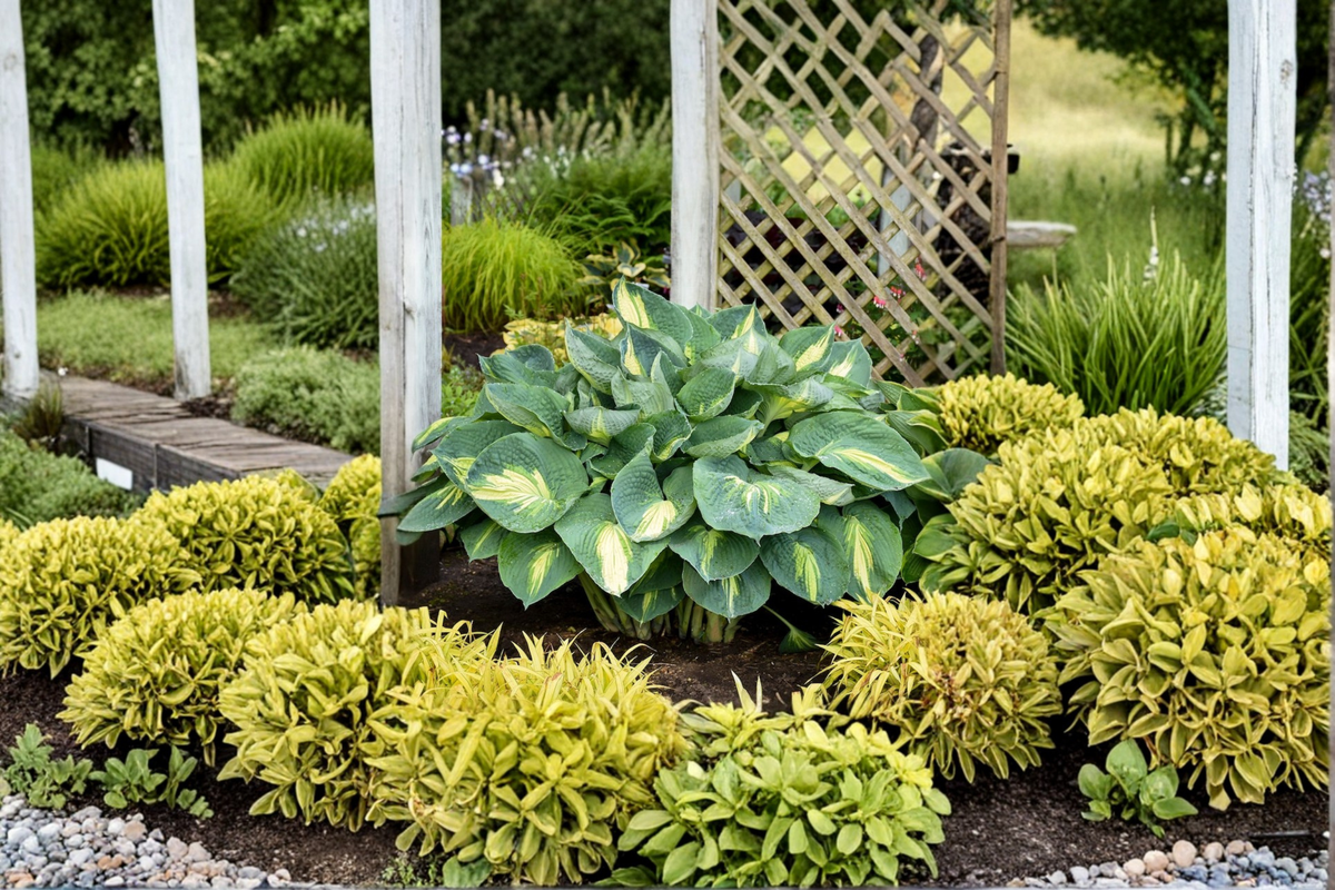 Hudson Bay Hosta | 3-Inch Pot Starter Plant, Variegated Green/White Foliar