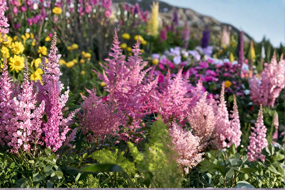Astilbe Chinensis Maggie Daley Live Plants - Set of 3 Starter Potted Plants