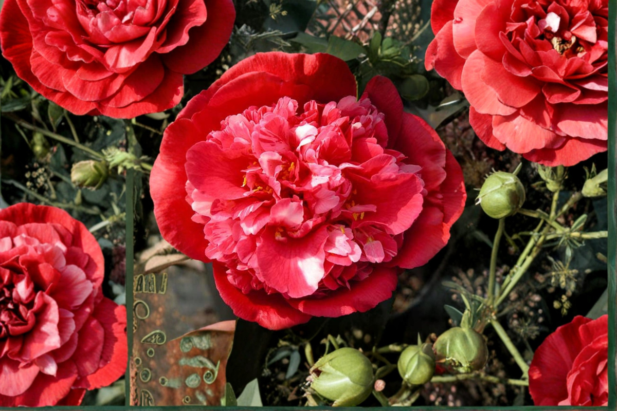 Japanese Camellia Laura Walker (Camellia japonica) 3 Gallon - Pink Variegated Evergreen Shrub