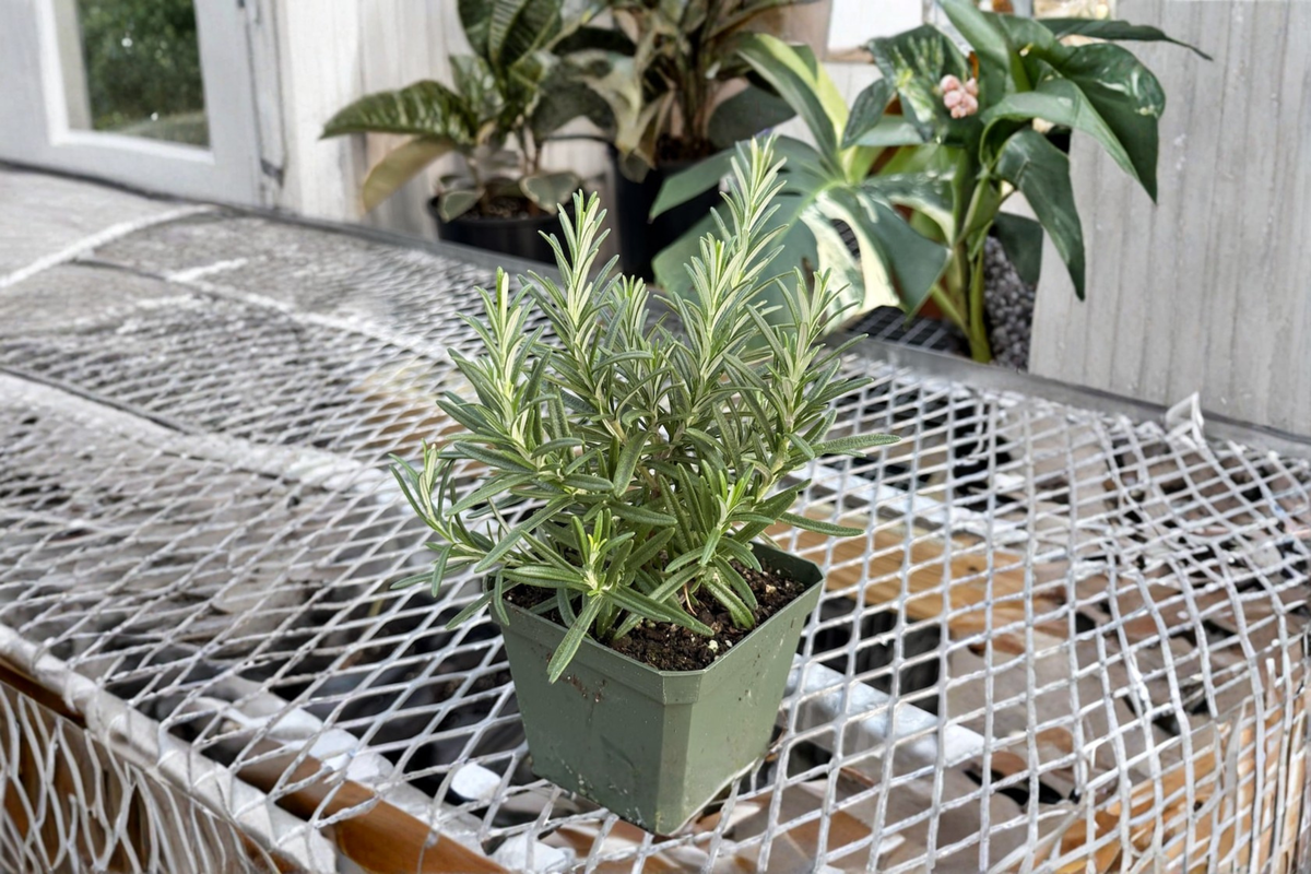 Organic Rosemary Live Plant - 4 Inch Rooted Rosemary Herb Plant for Indoor/Outdoor Kitchen Garden