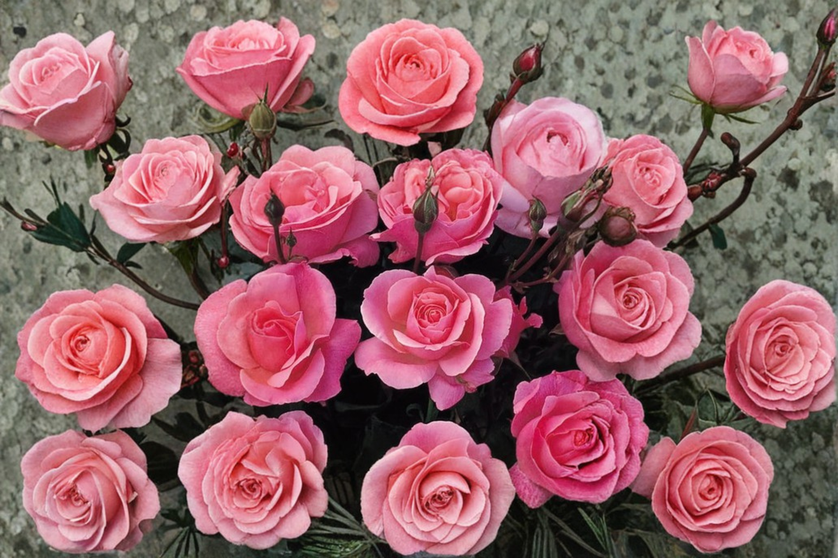 Montezuma Hybrid Tea Rose Plant - 5 Gal Live Orange Pink Rose Bush