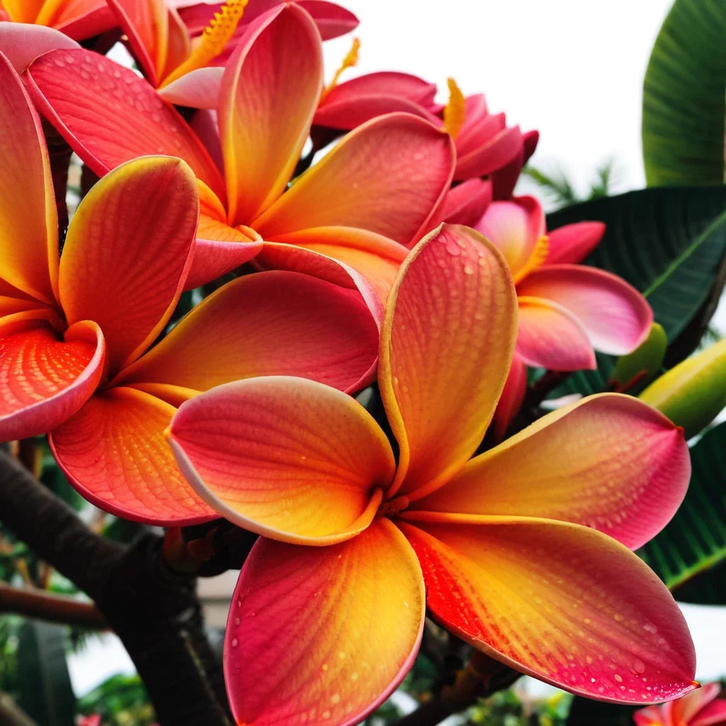 Plumeria Seeds - 5 Pack - Bright Orange Pink Flowers - Hawaiian Perennial (Plumeria spp.)