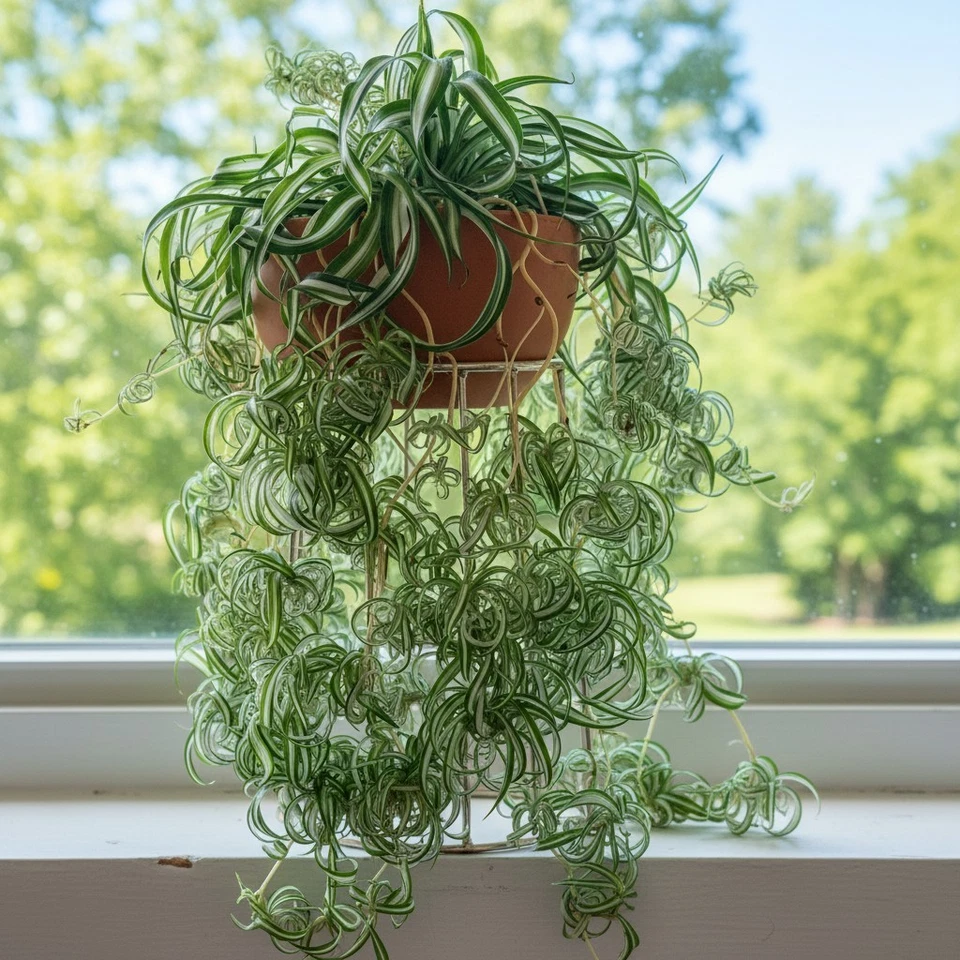 2 Rooted Spider Plant Cuttings (Chlorophytum comosum) - Ready to Pot